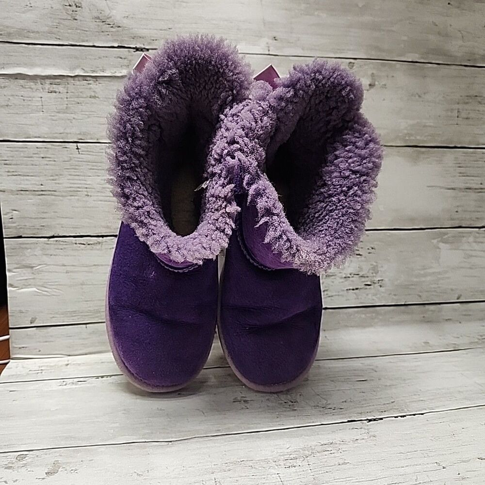 UGG Boot  Kids MINI BAILEY BOW II Violet Bloom Size 3 Purple - Picture 9 of 11
